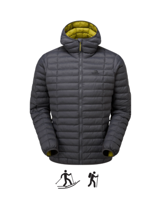 Pánska bunda Mountain Equipment Patricle Hooded Jacket, Anvil/Obsidian